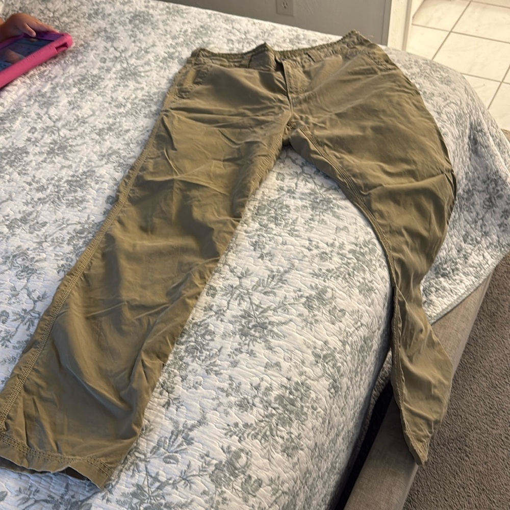 The North Face Green Cotton Nylon Blend 5-Pocket Men's Straight Leg Pant Size 34
